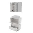 Ver imagem 3 de Kit Banheiro Modulado com Espelho Cuba e Gaveteiro Mármore Branco Tecno Mobili
