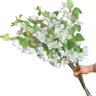 Kit 15 Galhos Flores de Bougainville Realista Branco - 1