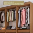 Ver imagem 6 de Guarda-Roupa Closet 3 Módulos Roupeiro sem Portas 6 Gavetas Versatille Yescasa