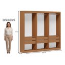 Ver imagem 3 de Guarda-Roupa Closet 3 Módulos Roupeiro sem Portas 6 Gavetas Versatille Yescasa