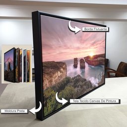 Quadro Decorativo Canvas Moldura Grande Filete Jesus Cristo Versículos Gg - 6