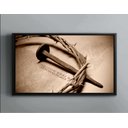 Ver imagem 3 de Quadro Decorativo Canvas Moldura Grande Filete Jesus Cristo Versículos Gg