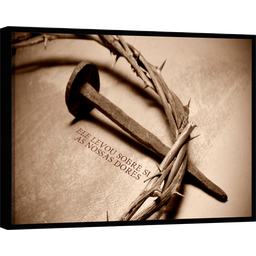Quadro Decorativo Canvas Moldura Grande Filete Jesus Cristo Versículos Gg - 1
