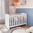Ver imagem 3 de Conjunto Quarto de Bebê com Berço, Cômoda, Guarda-roupa, Prateleira e Baú de Brinquedos