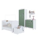Ver imagem 2 de Conjunto Quarto de Bebê com Berço, Cômoda, Guarda-roupa, Prateleira e Baú de Brinquedos