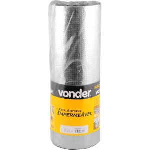 Fita adesiva impermeável 45cmx10m aluminizada - Vonder