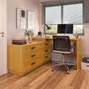 Ver imagem 1 de Escrivaninha Mesa Escritório em L com 6 Gavetas Cômoda Leonie Yescasa