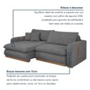 Ver imagem 7 de Sofá Cama Retrátil e Reclinável 3 Lugares Veludo Cinza França 210cm Yescasa