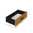 Ver imagem 6 de Escrivaninha Mesa Escritório em L com Cômoda Leonie 6 Gavetas 138 cm Yescasa Preto e Amadeirado Freijó