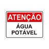 Placa de Sinalização Atenção Agua Potável em Pvc - 1