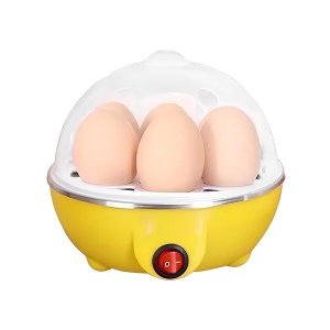 Cozedor Elétrico Amarelo 110v com Cozimento a Vapor Rápido e Capacidade para 7 Ovos