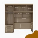 Ver imagem 5 de Guarda Roupa 5 Portas 3 Gavetas 1 Baú Cancun