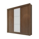 Ver imagem 3 de Guarda Roupa Casal 3 Portas de Correr Oslo Marrom/Nogueira