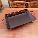 Ver imagem 1 de Fruteira grande de ferro para mesas e bancadas cesto de frutas e alimentos super resistente e ótima 