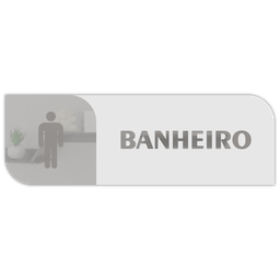 Placa de Porta Sinalização Banheiro Masculino Mdf Acrílico Jr Mdf - 1