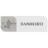 Placa de Porta Sinalização Banheiro Masculino Mdf Acrílico Jr Mdf - 1