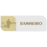 Placa de Porta Sinalização Banheiro Masculino Mdf Acrílico Jr Mdf - 2