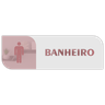 Placa de Porta Sinalização Banheiro Masculino Mdf Acrílico Jr Mdf - 3