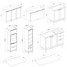 Cozinha Modulada Cristal 320 Cm Conjunto Provençal Completo Cor:fendi com Branco - 5