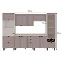 Ver imagem 3 de Cozinha Modulada Cristal 320 Cm Conjunto Provençal Completo Cor:fendi com Branco