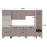 Cozinha Modulada Cristal 320 Cm Conjunto Provençal Completo Cor:fendi com Branco - 3