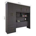 Ver imagem 4 de Guarda Roupa 5 Portas 3 Gavetas 1 Baú Cancun