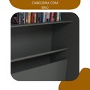 Ver imagem 6 de Guarda Roupa Solteiro com Cabeceira e Baú 5 Portas 3 Gavetas Cancun Grafite Cinza