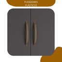 Ver imagem 7 de Guarda Roupa Solteiro com Cabeceira e Baú 5 Portas 3 Gavetas Cancun Grafite Cinza