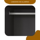 Ver imagem 7 de Guarda Roupa Solteiro com Cabeceira e Baú 5 Portas 3 Gavetas Cancun Grafite