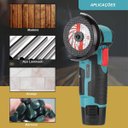 Ver imagem 7 de Esmerilhadeira Portatil Lixadeira Serra Angular Sem Fio Polimento Corte Madeira Ceramica Aço Ferro C