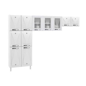 Cozinha Compacta Star New 3 Peças (2 Armários + 1 Paneleiro) Cpt106 Branco - Telasul