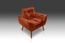 Ver imagem 1 de Poltrona Decorativa Opala Suede Terracota- Rv Decora