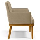 Ver mais imagens de Kit 2 Poltronas Decorativas Para Sala de Estar e Recepção Beatriz W01 Linho Bege Escuro - Lyam