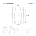 Ver imagem 3 de Assento Poliester Soft Close Carrara Preto Fosco para vaso Deca com Ferragem Dourada