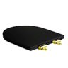 Assento Poliester Soft Close Carrara Preto Fosco para vaso Deca com Ferragem Dourada - 7