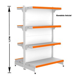 Gondola Centro 137 Fit Ate 5 Metros 1 Ponta Branco 44b Pe Laranja - 2