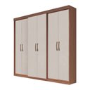 Ver imagem 3 de Guarda Roupa Casal 6 Portas 2 Gavetas Grécia Off White/Carvalho Vermontt