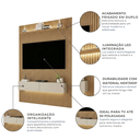 Ver imagem 2 de Painel Frisado para TV até 50 Polegadas com LED 218cm x 134cm Marrom Cinamomo/Off White Curitiba