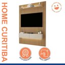 Ver mais imagens de Painel Frisado para TV até 50 Polegadas com LED 218cm x 134cm Marrom Cinamomo/Off White Curitiba