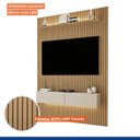 Ver imagem 5 de Painel Frisado para TV até 50 Polegadas com LED 218cm x 134cm Marrom Cinamomo/Off White Curitiba