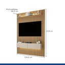 Ver imagem 3 de Painel Frisado para TV até 50 Polegadas com LED 218cm x 134cm Marrom Cinamomo/Off White Curitiba