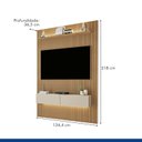 Ver imagem 3 de Painel para TV até 50 Polegadas com LED MDF 134CMX218CM Frisado em Duplo Curitiba Marrom