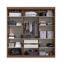 Ver imagem 2 de Guarda Roupa Casal 6 Portas 2 Gavetas Grécia com Espelho Marrom/Carvalho Vermontt