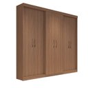 Ver imagem 3 de Guarda Roupa Casal 6 Portas 2 Gavetas Grécia com Espelho Marrom/Carvalho Vermontt