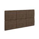 Ver imagem 1 de Painel de Cama Box Estofada Casal/Queen Lucca (6 Unidades) Veludo Marrom - Rufato