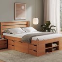 Ver imagem 5 de Cabeceira Casal Charme / Beauty Madeira Maciça