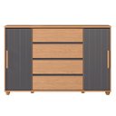 Ver imagem 4 de Cômoda 2 Portas Correr 4 Gavetas Evidenza