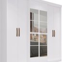 Ver imagem 3 de Guarda Roupa Casal 6 Portas 2 Gavetas Grécia com Espelho Branco