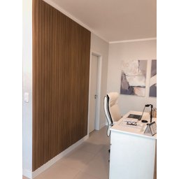 Painel Ripado Versátil: 03 unid. 270X110cm larg. Talatto Painéis Amêndoa - 7