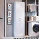 Ver imagem 1 de Armário 2 Portas de Bater 5 Prateleiras Multiuso Branco